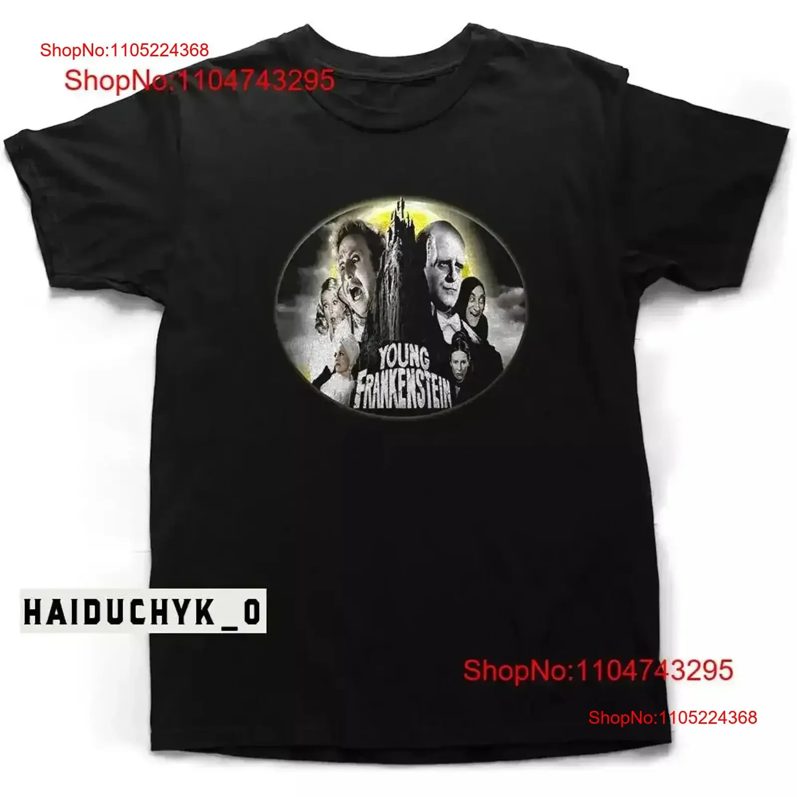 Camiseta negra divertida de la película YOUNG FRANKENSTEIN de los años 70 S 5XL vintage lavada cómoda suave Casual Top para uso diario ligeramente