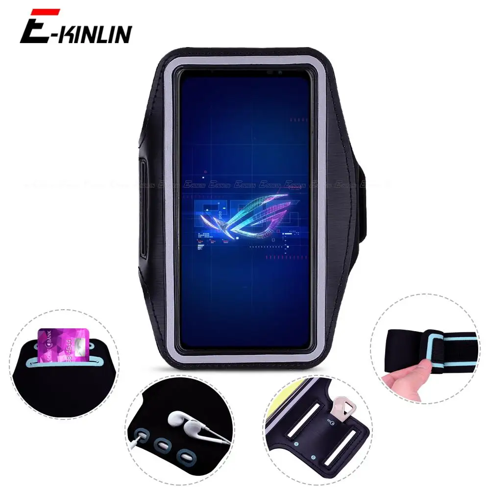 Custodia protettiva per fascia da braccio esterna per Asus Zenfone ROG Phone II 3 5 5s 6 6D 7 8 Pro Ultimate Sport Running Gym Custodia per telefono