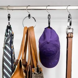 New Stainless Steel Clothes Hanger Multipurpose Space Saving Wardrobe Hanger Circle Round Hook