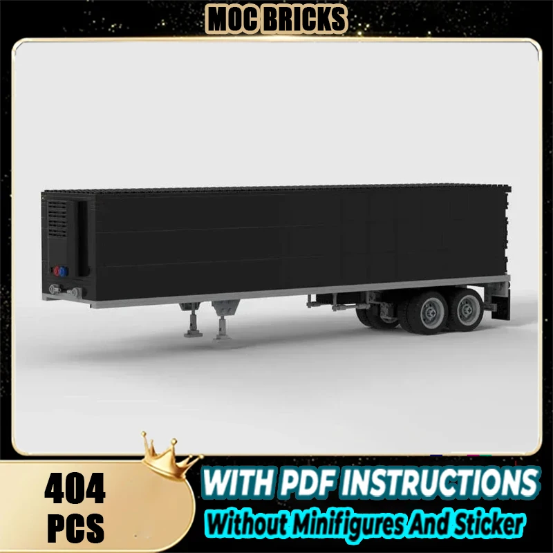 

Urban Vehicle Model Moc Building Blocks Truck with Trailer Model Technology Brick DIY Assembly Construction Toy Holiday Gifts