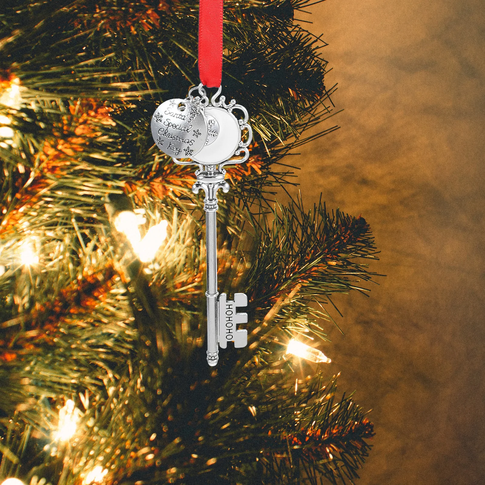 

3Pcs Xmas Keychain Pendants Christmas Alloy Hanging Key Decor Key Accessory for Bags Christmas Keychain Pendant