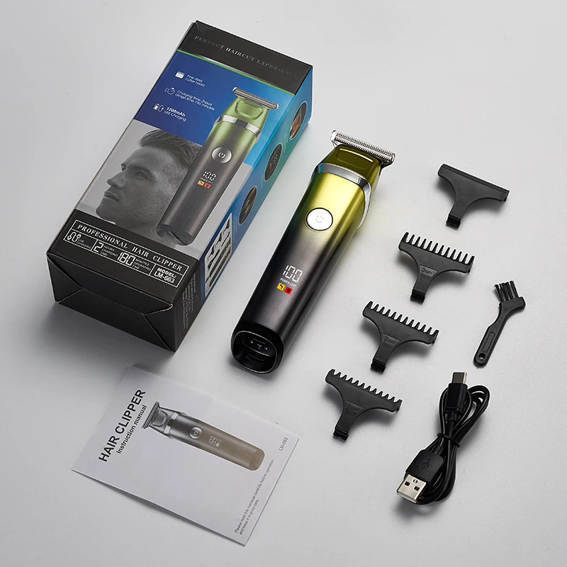 

Resuxi LM-663 Rechargeable Beard Powerful LCD Display Hair Trimmers for Men Professional and Cordless