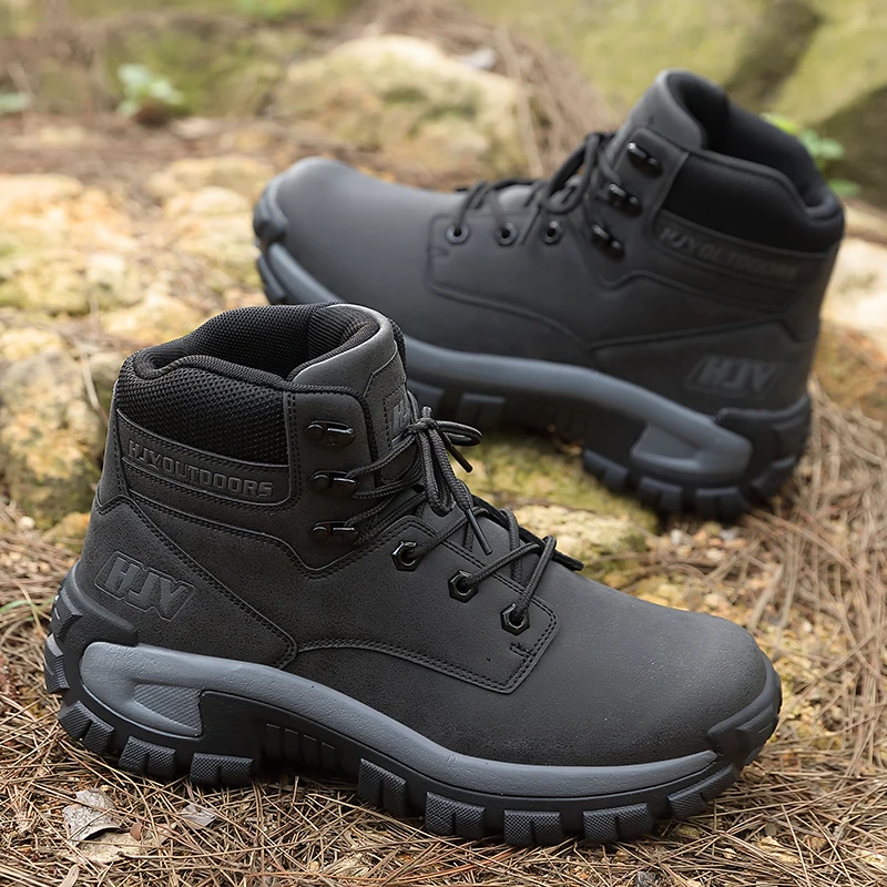 

High Quality Mens Hiking Boots for Men New High Top Leather Travel Climbing Anti Slip Wear-resistant Desert Worker Sneakers Men
