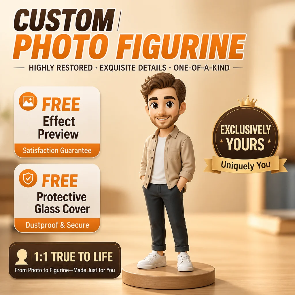 Photo Customization Cartoon-Style Real-Person Figurine Full-Color 3D Printing Personalized Gift Surprise