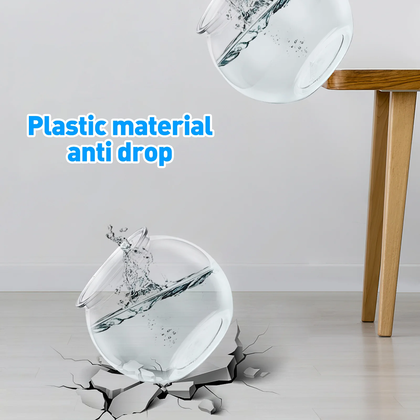 

Transparent Plastic Fish Bowl Small Fish Tank Desktop Aquarium Betta Goldfish Breeding Tank Home Office Decor Goldfish Bowl