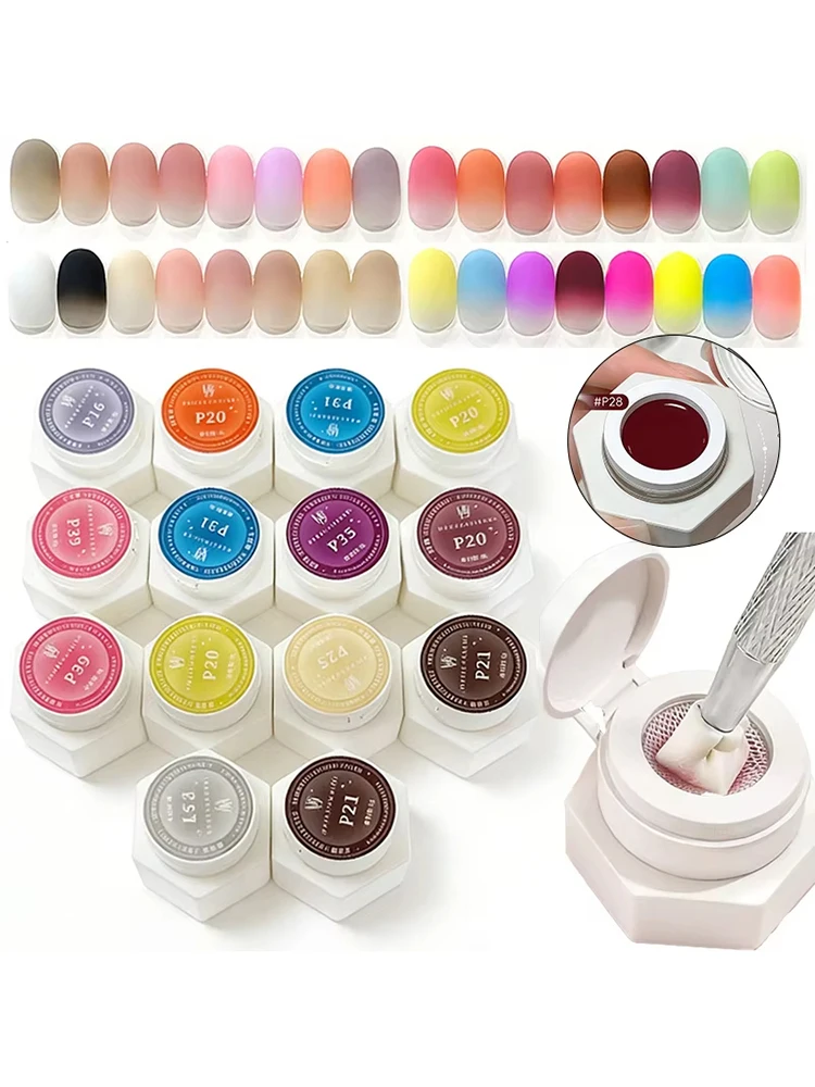  No Wash Nail Air Cushion Patting Gel High Saturation Solid Color Gradient Shading Offline Nail Salon Specific Nail Polish