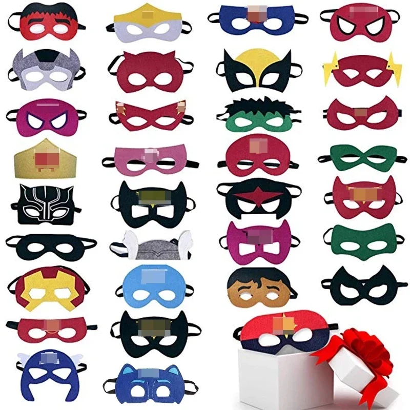 

Christmas Superhero Mask Cosplay Halloween Carnival Party Masks Props Birthday Felt Masks Masquerade Gifts