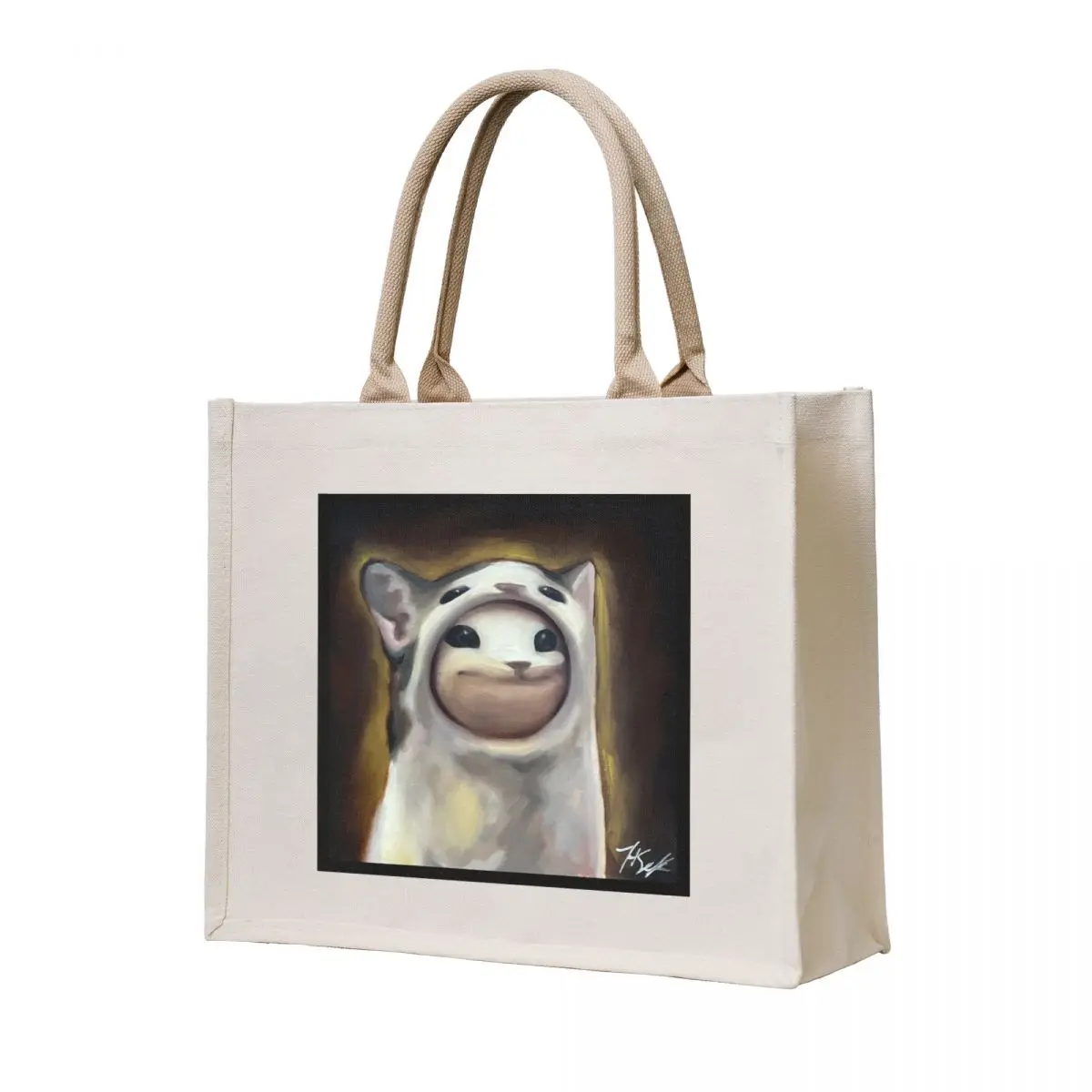 

Hoodie pop cat Tote Bag hand bag personalized tote bag handbag cute pouch