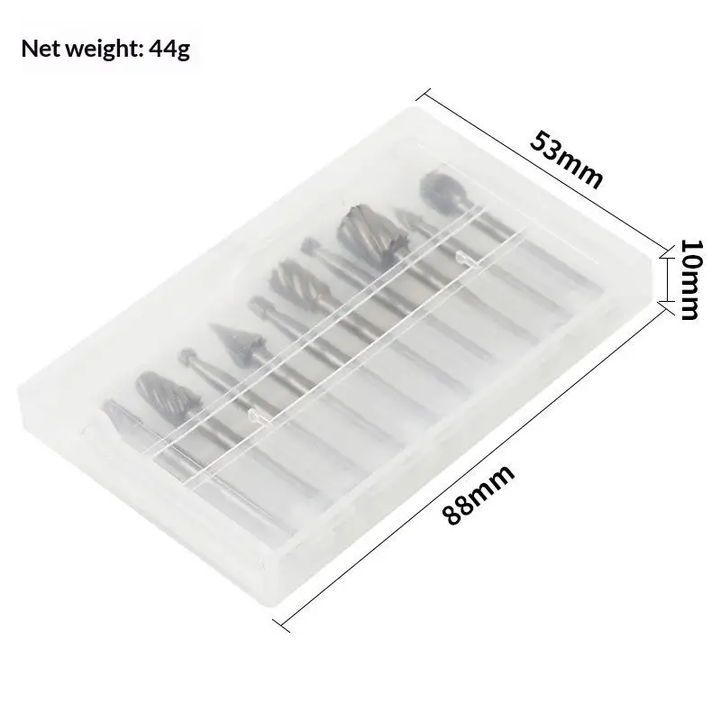 10pcs Wood Drill Bit Nozzles for  Attachments HSS Stainless Steel Wood Carving Tools Set Woodworking