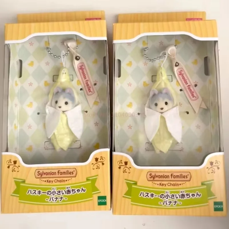 Gran oferta Original Sylvanian Families fruta serie colgante plátano cereza manzana fresa sellos colgante para regalos de cumpleaños Juguetes