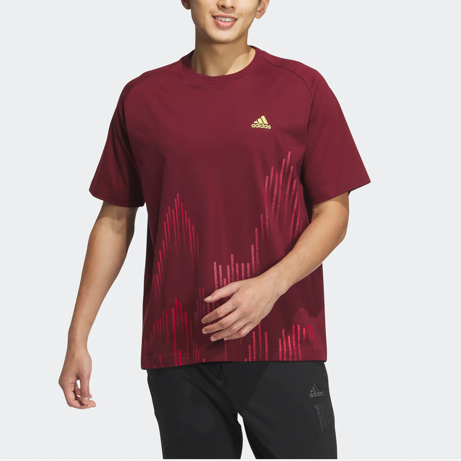 

Adidas genuine 2024 New Men's Sport Casual Round Neck Short Sleeve T-Shirt JF0783