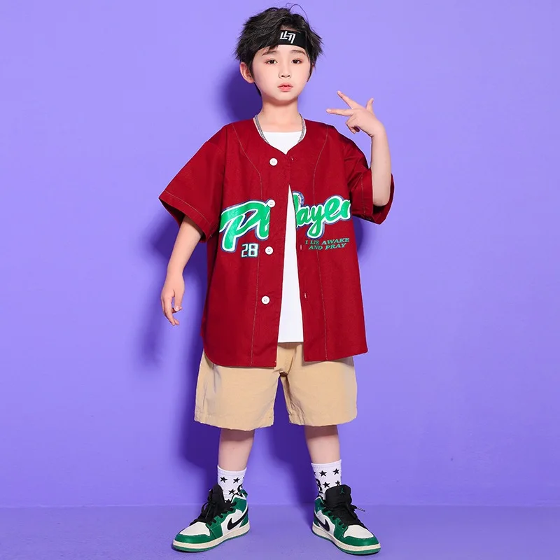 Kid Tracksuit Teen Boys Summer Fashion Letter Print Shirt Shorts Children Casual Clothing Hip Hop Costume Street Wear 3-16 Years