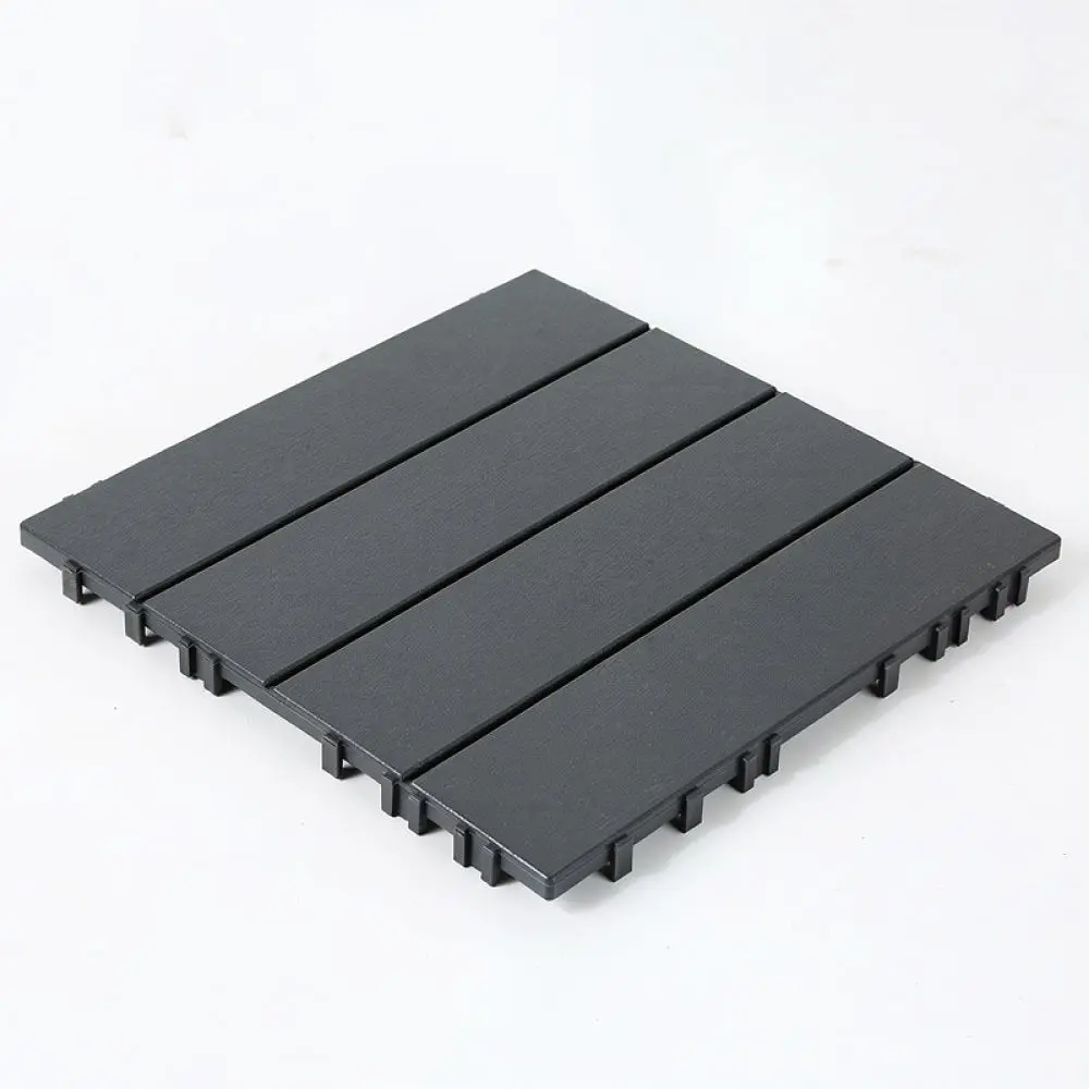 Durable PVC Interlocking Decking Tiles Weather Resistant Balcony Flooring Modular Patio Ground Covering For Outdoor Spaces