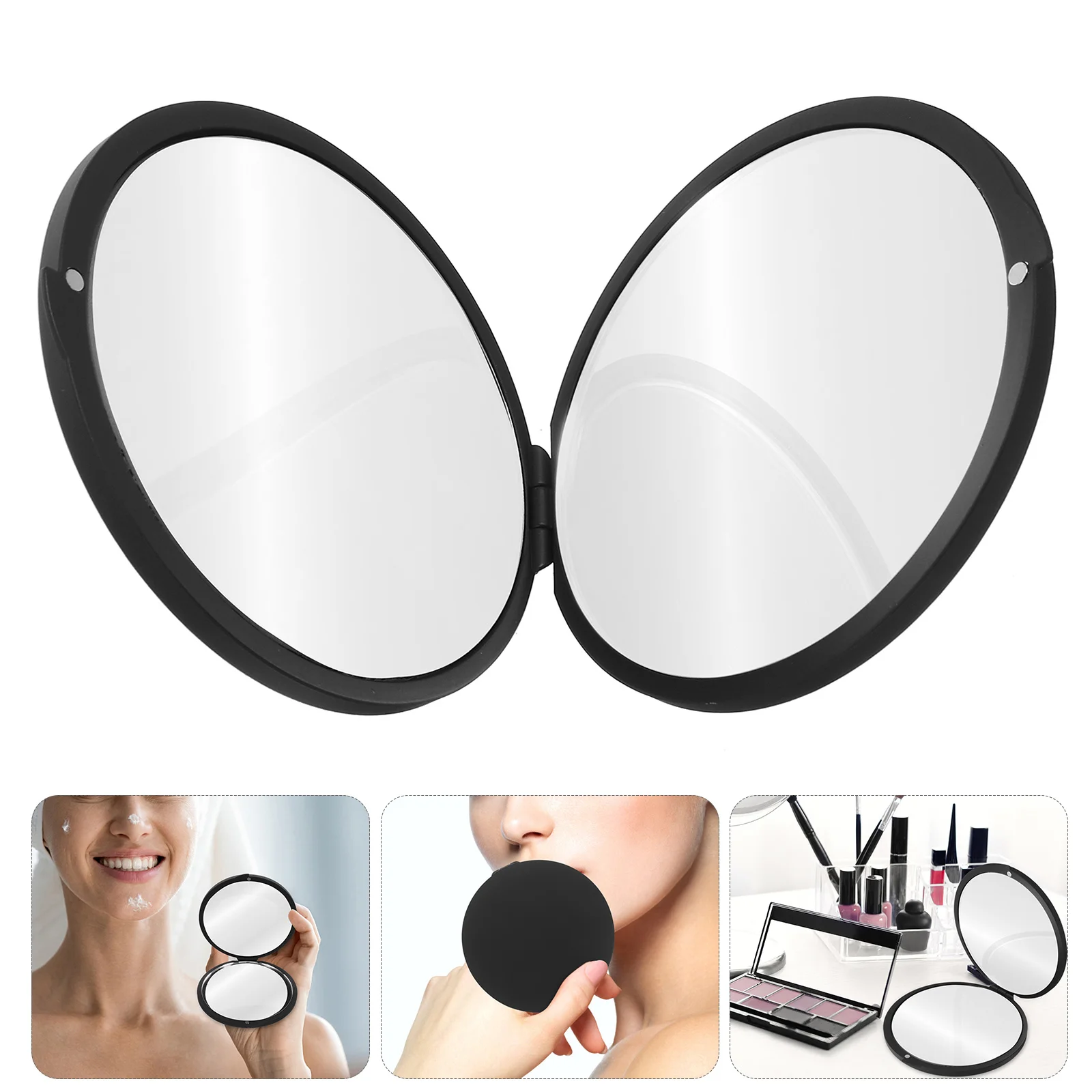 Specchio per trucco compatto pieghevole piccolo da donna Specchio portatile da tasca con ingrandimento Specchio da viaggio Specchi personali Specchi a mano