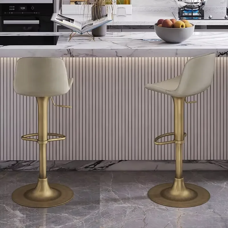In Stock Home Bar Chair Light Simple Modern Adjustable Lifting European Style High Stool Island Counter High Dining