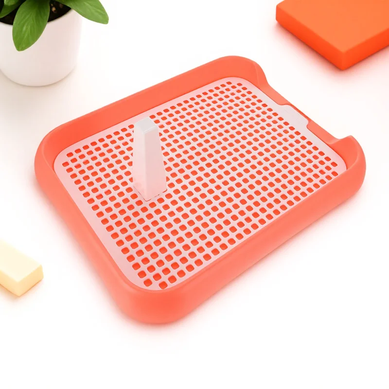

Premium Dog Indoor Potty Puppy Train Potty Plastic Pet Train Supply Grid Design Lightweight Durable Anti-Slip Mesh Dog Puppy