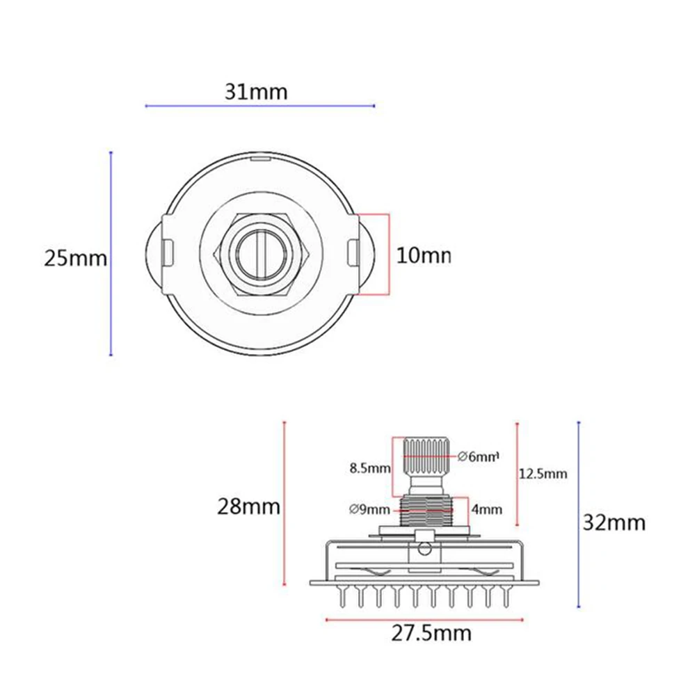 

Potentiometer Switch Band Channel Rotary Spiral 3 Pole 4 Position Selector Guitar Amp