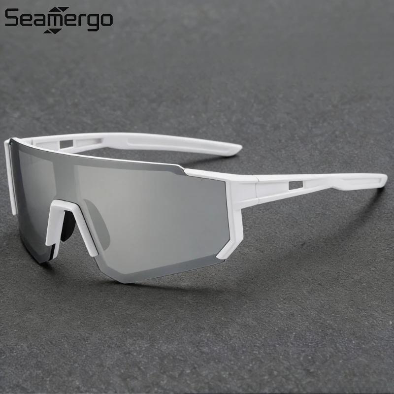 SEAMERGO Fashion UV Sandproof Cycling Sunglasses Personality Sports Skiing Mountaineering Clear Protection Windproof Glasses