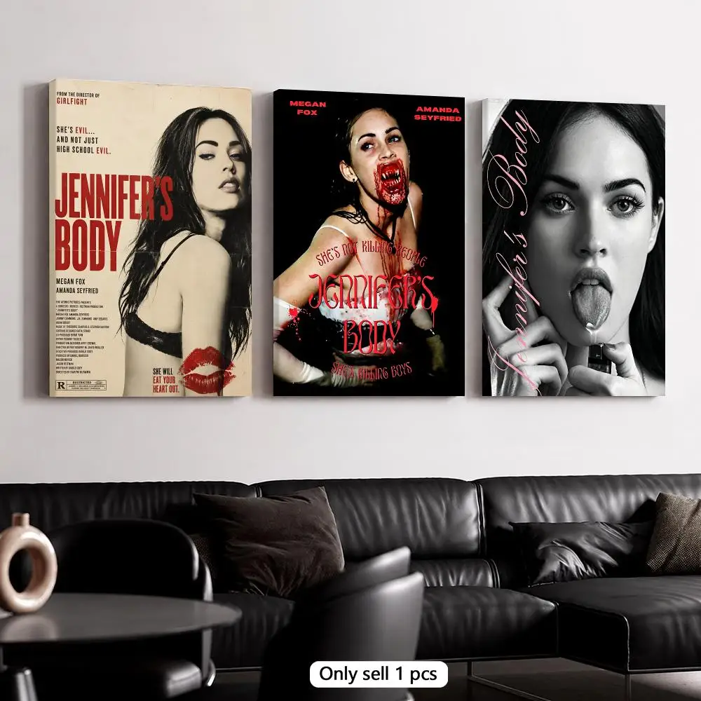 Movie J-jennifer's Body Framed Wall Painting Canvas Poster Wooden Stretcher Frame Inner Frame Kit for Wall Art Painting