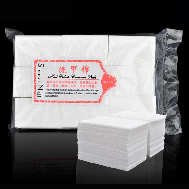 Toalhetes removedores de esmalte de algodão para unhas, gel limpo, guardanapos de manicure, sem fiapos, limpador de gel uv, almofadas de papel, toalha, ferramenta para unhas # V V