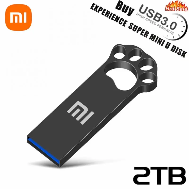 Xiaomi MIJIA U Disk USB3.2 Flash Drive 2TB 1TB Memory Pen Drive 512GB 64GB TYPE-C Adapter Metal Waterproof USB Drive Flash Disk