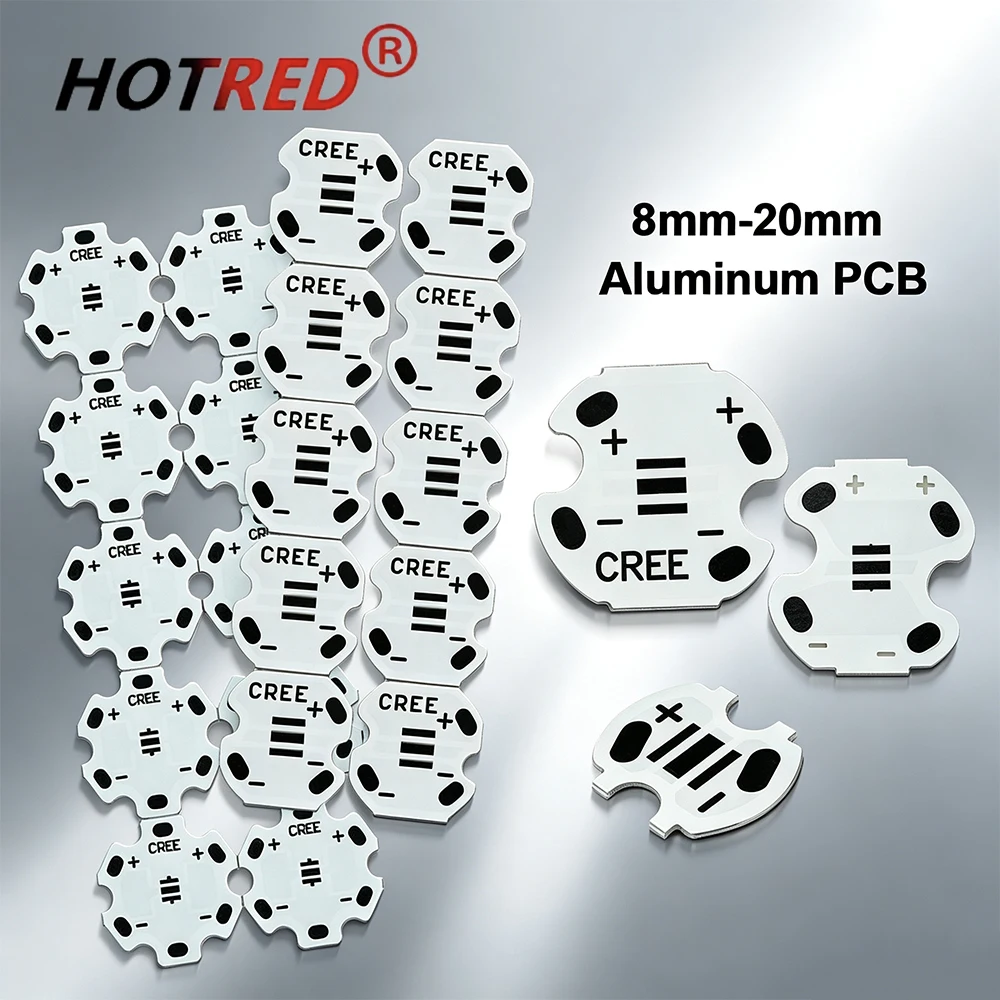 25-100pcs High Power 20mm 2525 XBD XB-D 16mm 14mm 12mm 8mm LED Aluminum PCB Board 1W 3W SMD Heat Sink Substrate Enhanced Thermal