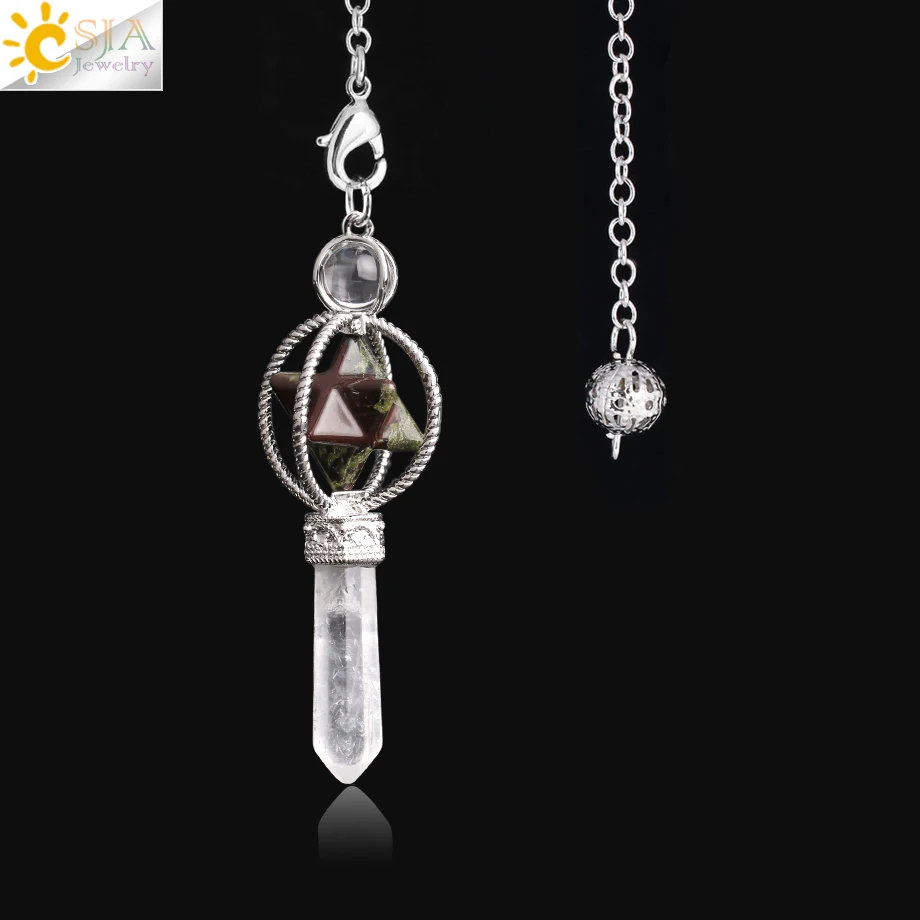 CSJA Esotericism Crystal Pendulum for Dowsing & Divination