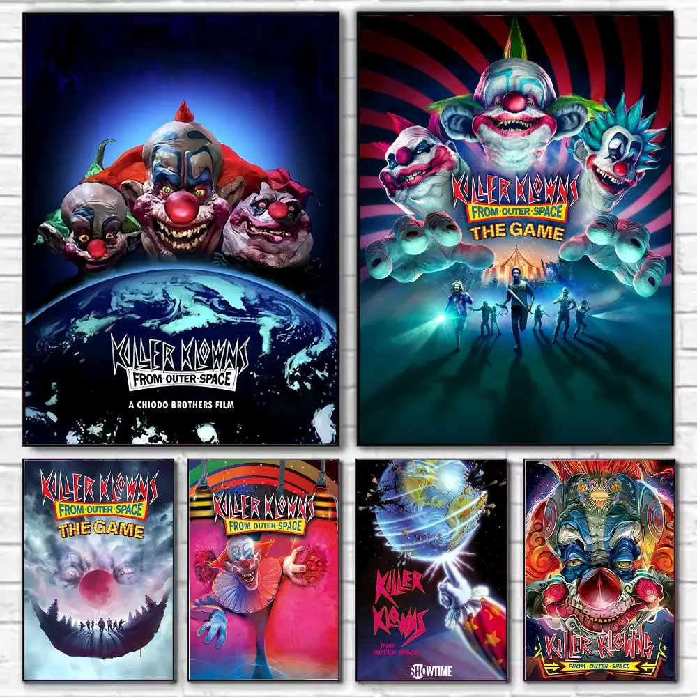 movie horror K-Killer Klowns From Outer S-Space Poster HD Art Decorative Wall Art Waterproof Home Décor Gift