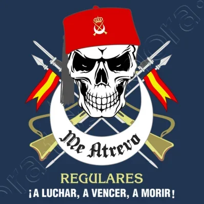 Spanish Legion Regulares Calavera, Legión Española T-Shirt 100% Cotton O-Neck Summer Short Sleeve Casual Mens T-shirt Size S-3XL