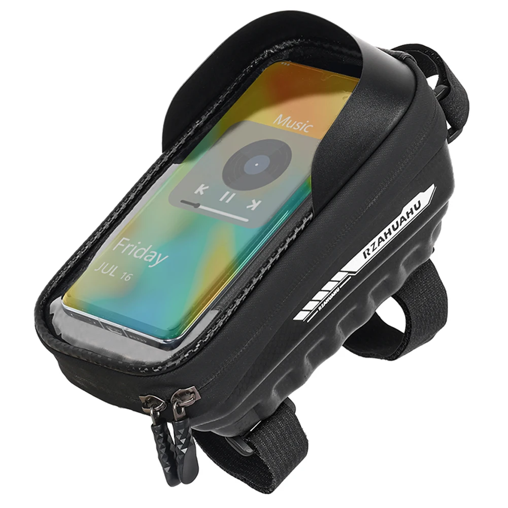 AliExpress NONE Bicycle Front Frame Bag Touch Screen Bicycle Bag EVA Waterproof Phone Holder Case MTB Road Bike Top Tube Bag Cycling Accessories
