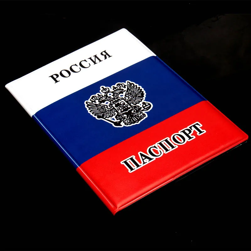 Couverture de passeport drapeau russe, étui en PVC pour passeports, impression UV couleur, étui pour passeport