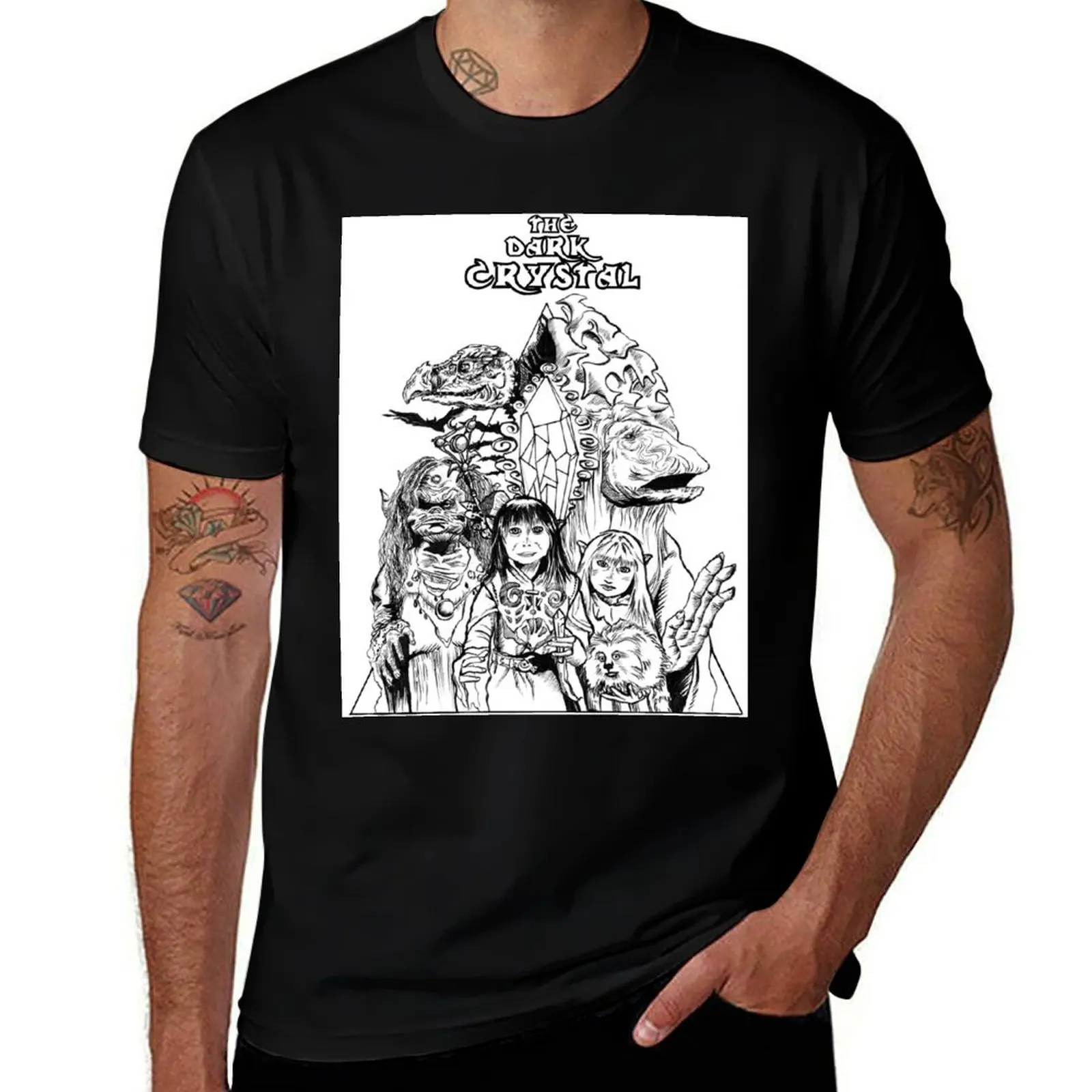 La Camiseta The Dark Crystal - Gelflings, Skeksis y Mystics, camiseta de hombre, camiseta de lujo.