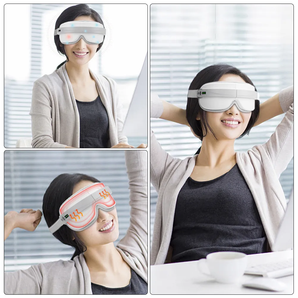 

1Set Electric Eye Massager Rechargeable Portable Anti-Aging Eye Care Tool for Fatigue Relief Puffiness Dark Circles Sleep