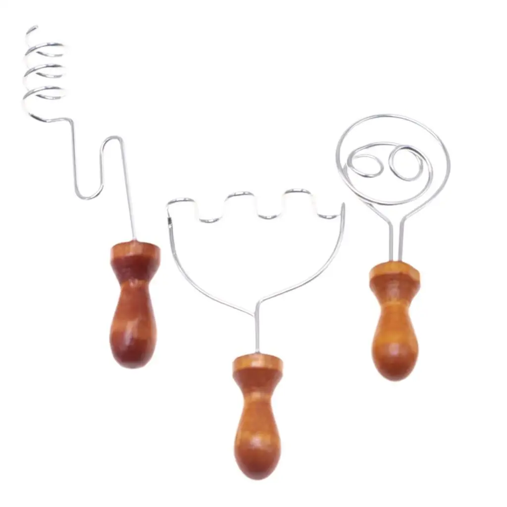 3x casa de bonecas cozimento batendo ferramentas de mistura 1:12 suprimentos batedor em miniatura