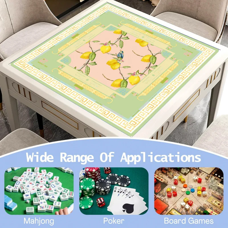 2mm Rubber Anti-Slip High-Quality American Mahjong Silent Table Mat 84×84 Poker Board Games
