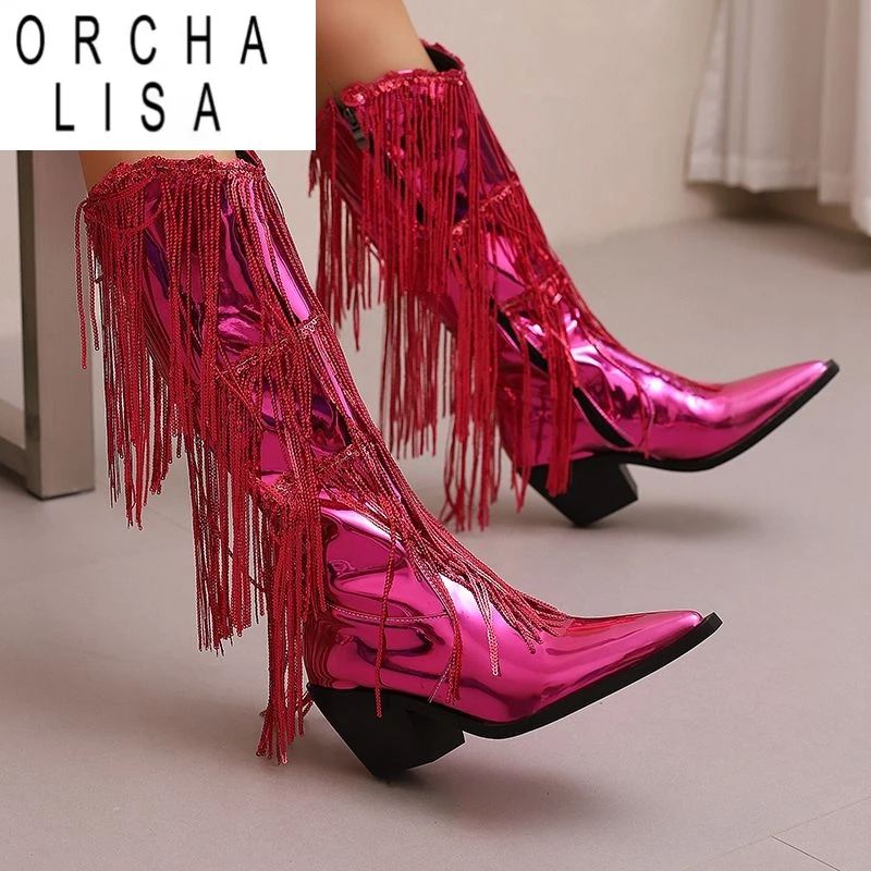 orcha-lisa-2024-fringe-boots-patent-leather-pointed-toe-block-heels-65cm-big-size-45-46-party-dance-knee-high-booties