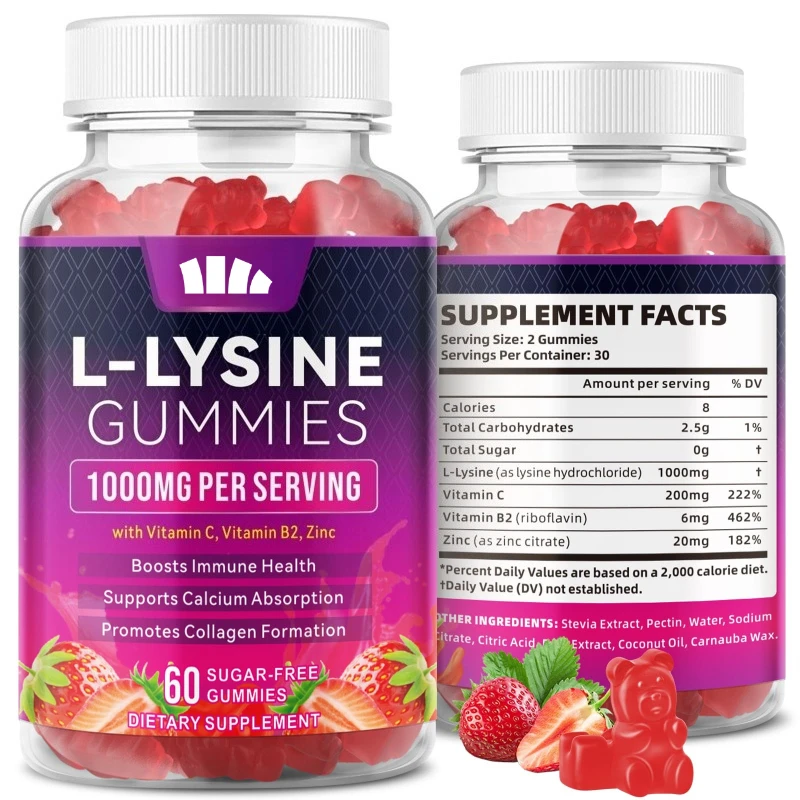 

Pure L-lysine 2000mg Immune Support Essential Amino Acid 60 Capsules