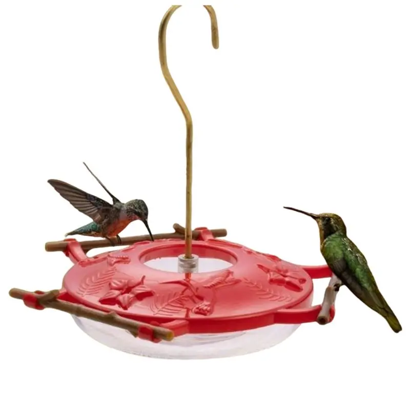 

ABKY-Hummingbird Feeders For Outdoors- 4 Ports Design Includes Hanger& Brush For Hanging On Tree Or Yard Bird