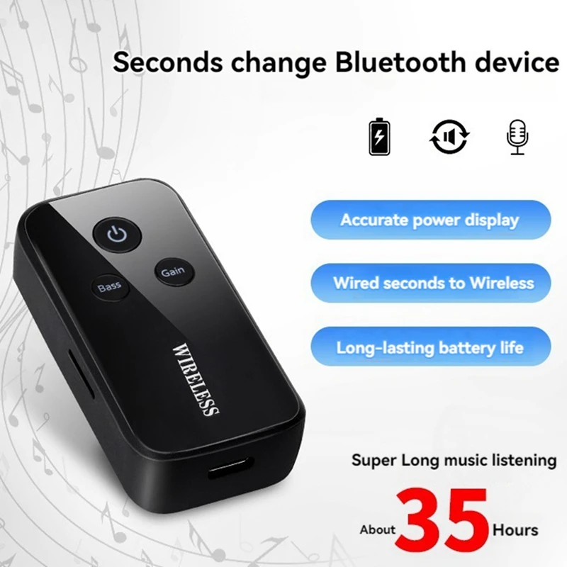 Wireless Bluetooth Receiver Adapter Portable Lavalier Design For Car Speakers Audio Music Receiver Bluetooth 5.1 Adapter