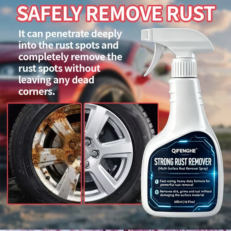 Strong Rust Remover for Multi-Surface, Fast-Acting Heavy-Duty Rust Remover Spray, Cleans Dirt Grime & Rust Without Harm, Safe fo
