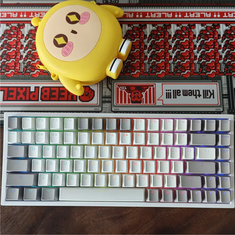 

Проводная механическая клавиатура RGB Mini84 с возможностью горячей замены Gateron RGB-переключатели PBT с подсветкой, колпачок для клавиш Gaming Speedy keycool