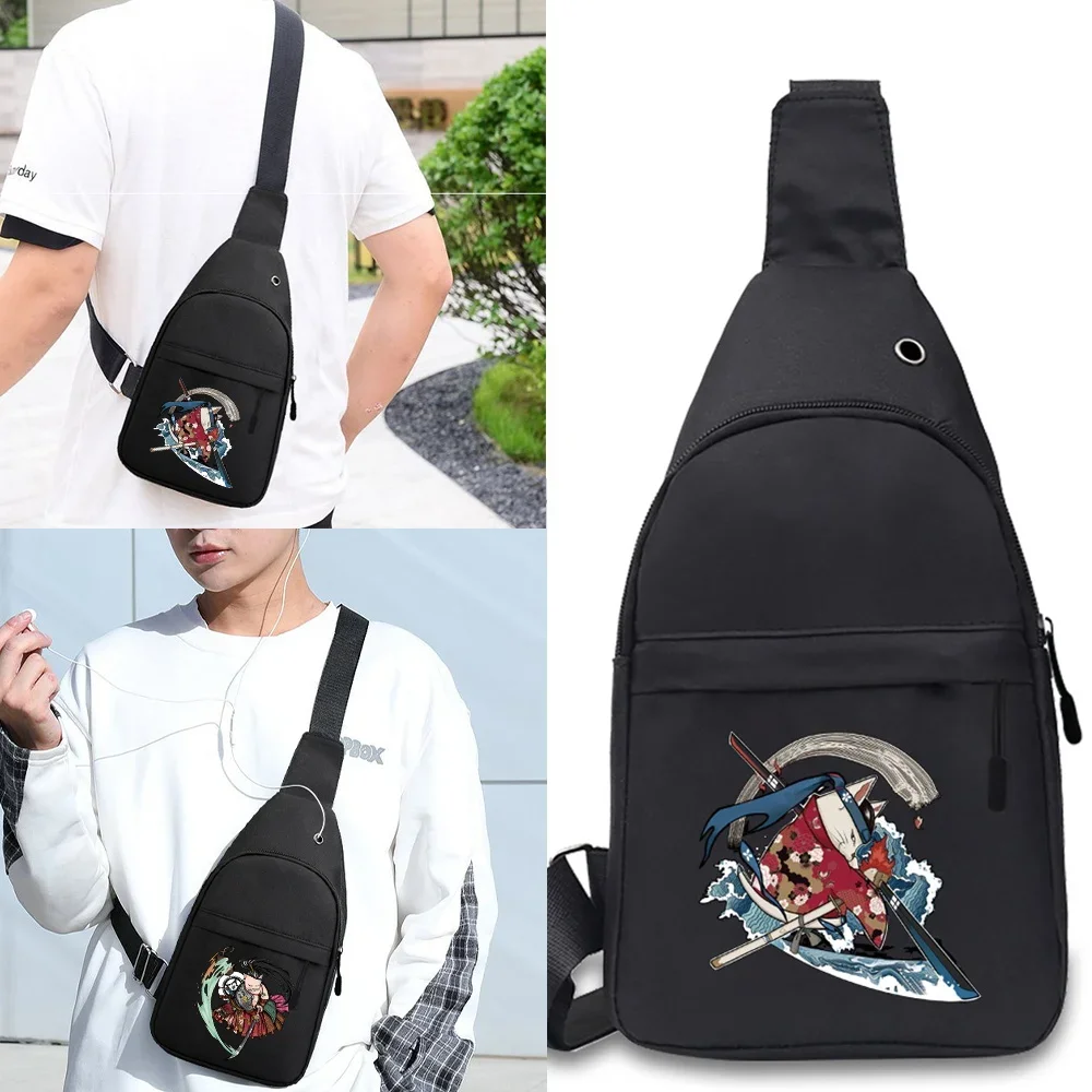 Shoulder Bag Crossbody Bag Waist Pack Printing Samurai Series High Quality Chest Bags Multifunctional Sport Handle Bag Causal