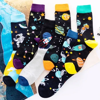 1 paar Neue kreative cartoon trendy socken starry sky anime trendy marke socken männer street Harajuku trendy socken