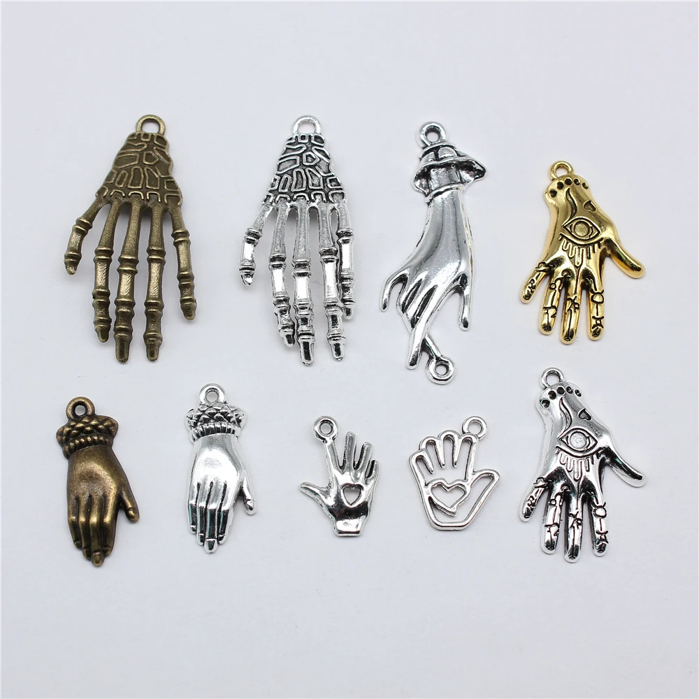 10szt Palm Hand Charms DIY Handmade Jewelry Making Accessories DIY Handmade Craft — zdjęcie 3