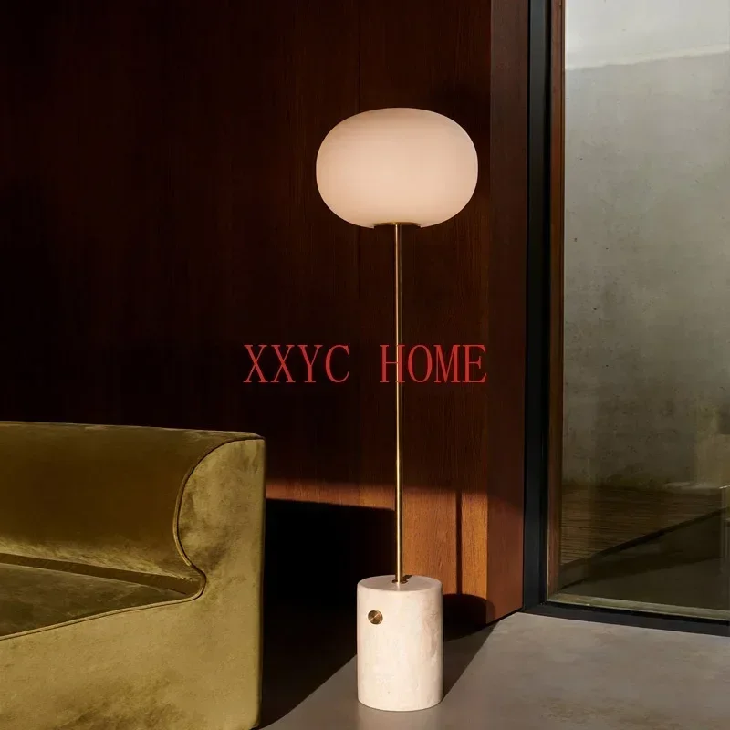 

Modern minimalist marble all copper vertical living room, bedroom, bedside floor lamp