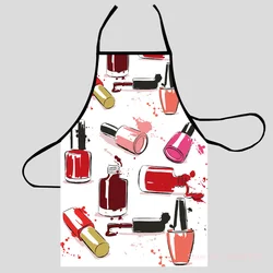 Fashion Design Nail Polish Apron Store Logo For Women Gift Oxford Fabric Cleaning Pinafore Home Cooking Accessories Apron