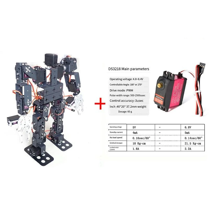 Baru 17 Dof Robot Humanoid Servo Robot Pendidikan Robot Tari Cakar Biped Robot Berjalan untuk Mengajar DIY Kit Robot Yang Dapat Diprogram