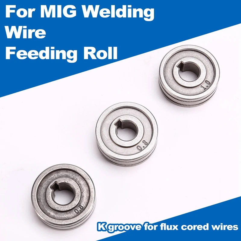 DT16 6PCS Welding Wire Feeding Roller Drive Wheel 0.6mm-1.2mm Knurl K for Groove MIG Wire Guide High Quality Welding Accessories
