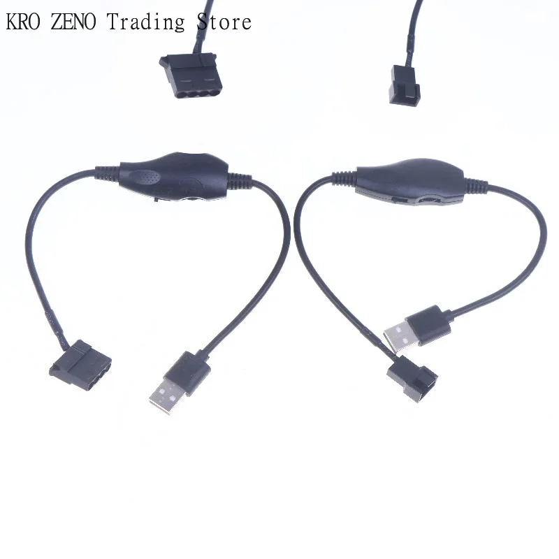 USB To 4Pin PWM 5V To 12V Boost Line Fan Power Adapter Connector Converter Cable With Adjust Switch