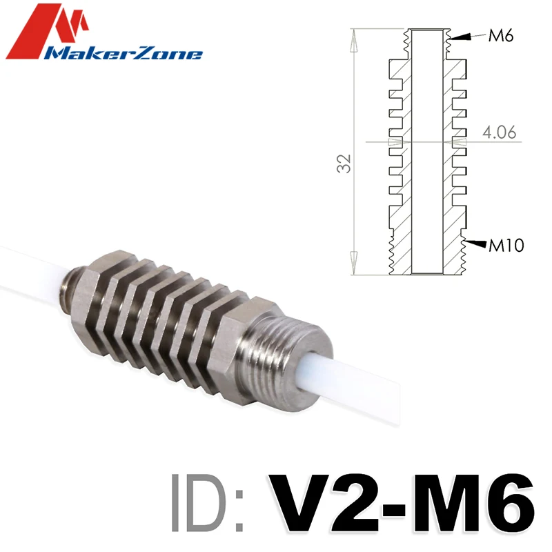 ID V2M6 Suitable For OMG V2-S direct extruder and radiator M10 interface Direct Extrusion Accessories Thread Adapter M10